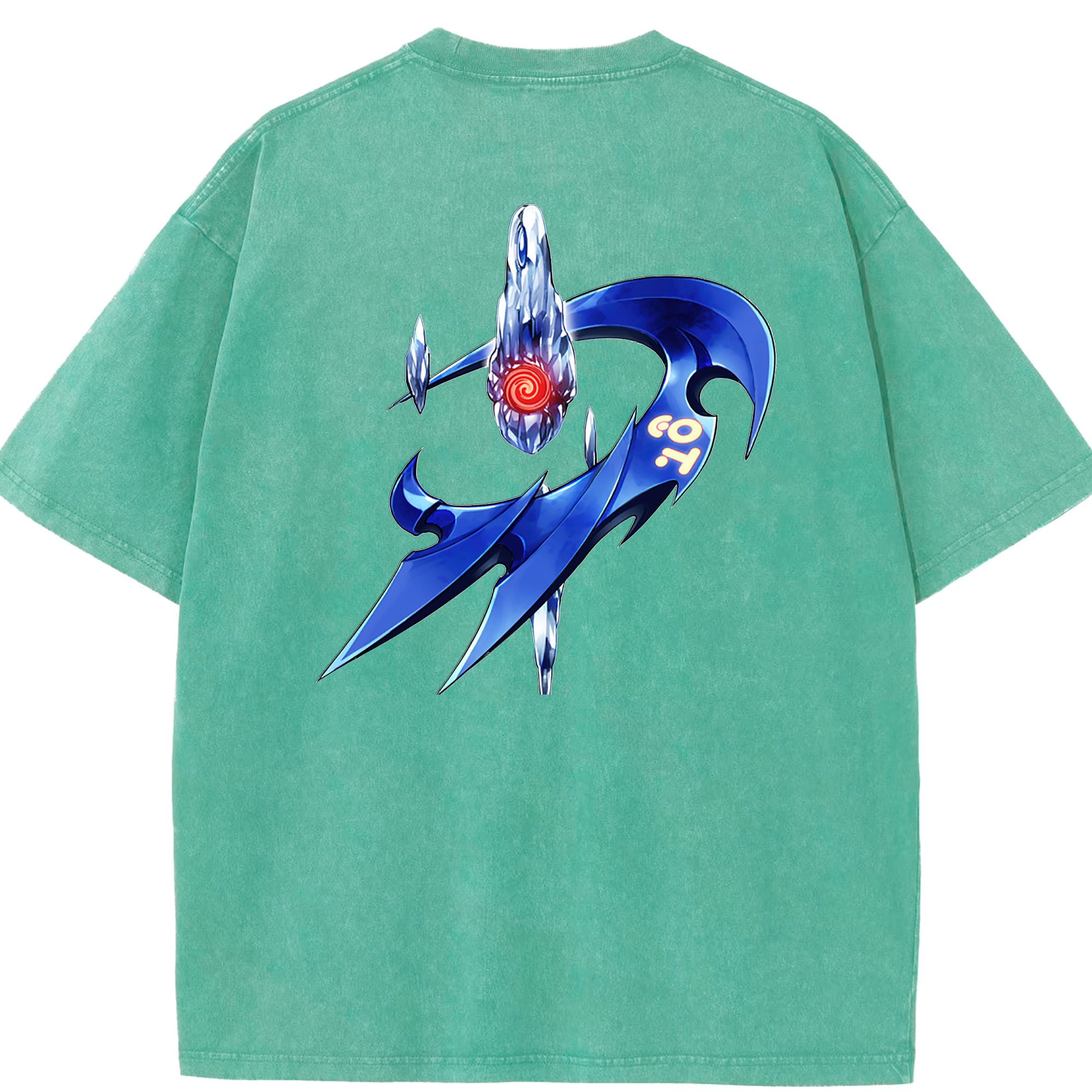 （画像用） 遊☆戯☆王 Yu-Gi-Oh! 綿100% ヴィンテージ風 半袖Tシャツ（背面プリント）